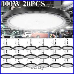 20PCS 100W UFO LED High Bay Light Shop Lights Warehouse Commercial Lighting Lamp