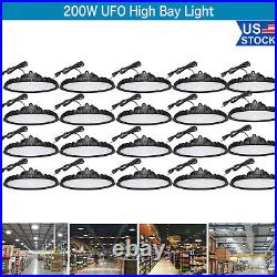 20Pack 200W Led UFO High Bay Light Commercial Factory Gym Warehouse Garage Light