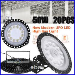 20Pack 50W 50 Watt UFO LED High Bay Light Commercial Bay Lighting Garage Lamp