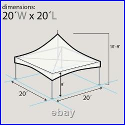 20x20 Canopy and Sidewall Event Frame Tent High Peak Outdoor Gazebo Sidewalls