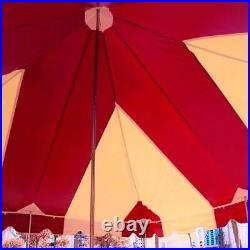 20x20 Pole Tent Weekender Event Party Canopy Red-White 14 Oz Commercial Vinyl