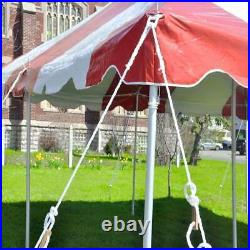 20x30' Pole Tent Event Party Premium Canopy Red-White Blockout Commercial Vinyl