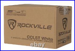 24 Rockville CCL5T White 70V 5 Commercial Ceiling Speakers 4 Restaurant/Office