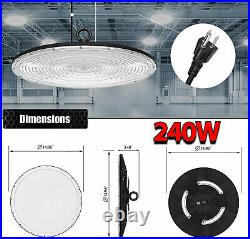 240W UFO LED High Bay Light For Commercial Warehouse Workshop Area Lighting 120V