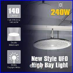 240W UFO LED High Bay Light Shop Lights Warehouse Commercial Lighting Lamp 5000K