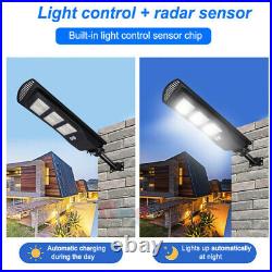 250W Commercial 900000LM Solar Street Light 576LED Dusk Dawn Sensor+Remote+Pole