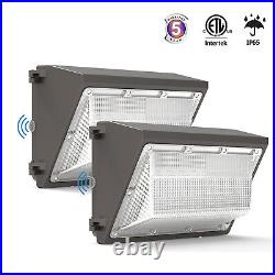 2Pack 120W Led Wall Pack Light Dusk to Dawn Commercial Outdoor Security Lighting