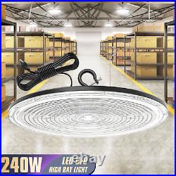 2Pack 240W UFO High Bay Light Warehouse Commercial Garage Area Lighting Fixture