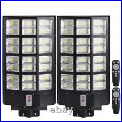 2X 990000000000LM 1600W Commercial LED Solar Street Light Parking Lot Road Lamp