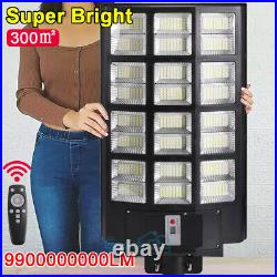2X 9900000000LM 1600W Commercial LED Solar Street Light Dusk to Dawn Road Lamp