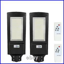 2X 990000LM 150W LED Solar Street Light Commercial IP67 Dusk to Dawn Road Lamp
