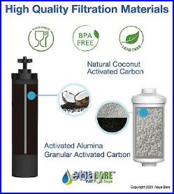 3.4 Gallon Bundle Gravity-Fed Water Filter with 2 Black & 2 White filters