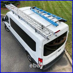 3 Bar Commercial / Recreational Ladder Rack Fits Transit Medium Roof Cargo Van