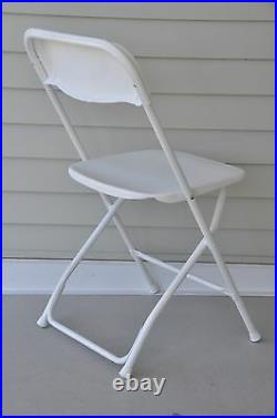 30 White Folding Chairs Commercial Stackable Wedding Party Event Rental Chair