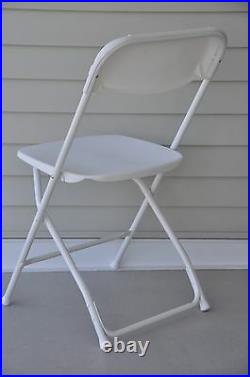 30 White Folding Chairs Commercial Stackable Wedding Party Event Rental Chair