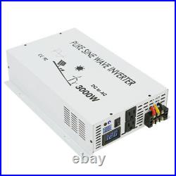 3000W Pure Sine Wave Inverter Power Inverter 12/24/48V to 120/220V LED display
