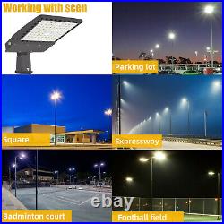 300W Commercial LED Parking Lot Light 200W Dusk to Dawn Street Shoebox Area Lamp
