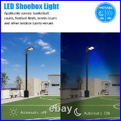 300W LED Parking Lot Light Fixture Shoebox Outdoor Street Area Commercial Light