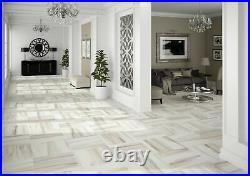 30m2 Full Pallet Grey/white Linear marble effect polished porcelain tiles 60x60