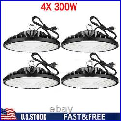 4 Pack 300W UFO Led High Bay Light Factory Warehouse Commercial Light Fixtures