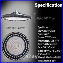 4 Pack 500 w ufo light LED Factory Commercial Warehouse Light Fixtures 6500K