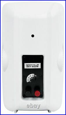 4 Rockville WET-6525W 6.5 70V Commercial Indoor/Outdoor Wall Speakers in White