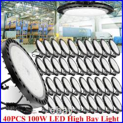 40 Pack 100W UFO Led High Bay Light Factory Warehouse Commercial Led Shop Lights