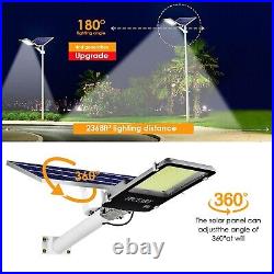 400 Watts Commercial LED Solar Street Light Dusk to Dawn Parking Lot Road Lamp