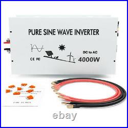 4000 Watt Pure Sine Wave Inverter 12V to 120V Solar Home System Power Generator