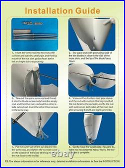 400W Helix maglev Axis Vertical Wind Turbine Wind Generator Windmill+Controller