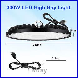 400W LED High Bay Light UFO Shop Garage Lights Warehouse Commercial Lamp 6Pack