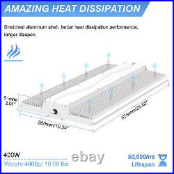 400W LED Linear High Bay Light Commercial Warehouse Garage Ceiling Fixture Whtie