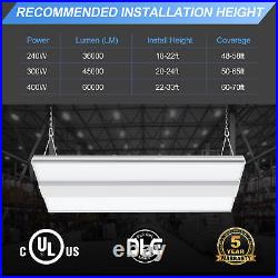 400W LED Linear High Bay Light Commercial Warehouse Garage Ceiling Fixture Whtie