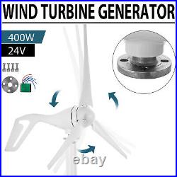 400W Wind Turbine Generator Unit DC 24V With Power Charge Controller 3 Blades