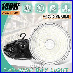 480V UFO LED High Bay Light 150W 21000lm Dimmable Commercial Warehouse Shop Lamp