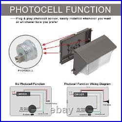 4Pack 120W LED Wall Pack Light, Wite Dusk to dawn Outdoor Commercial Industrial
