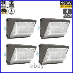 4Pack 120W LED Wall Pack Security Commercial Industrial Light Fixture 5000K