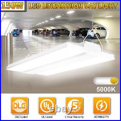 4Pack 150W LED Linear High Bay Shop Light Commercial Warehouse Workshop Lamp DLC