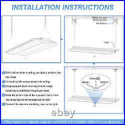 4Pack 150W LED Linear High Bay Shop Light Commercial Warehouse Workshop Lamp DLC