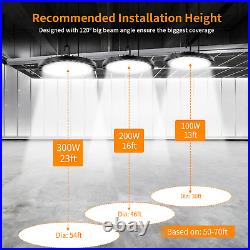 4Pack 300W UFO Led High Bay Light Factory Warehouse Commercial Lighting Fixture