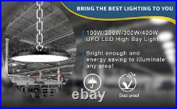 4Pack UFO Led High Bay Light 300 Watts Commercial Industrial Factory Gym Light