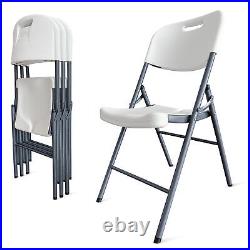 4X Plastic Folding Chair Indoor Outdoor Portable Commercial Seat Wedding Party