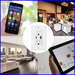 5.8A High-Speed USB C Wall Outlet Charger Duplex Tamper-Resistant Receptacle ×10