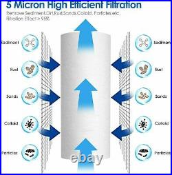 5 Micron 10x4.5 Big Blue Sediment Water Filter Whole House Replacement 16 PACK