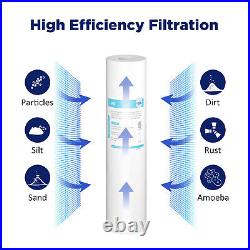 5 Micron 20x4.5 Big Blue Sediment Water Filter Replacement Whole House 1-24PK