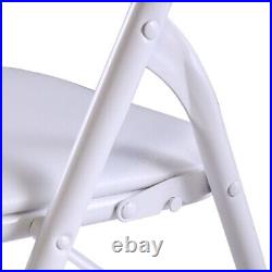 5 Pack Commercial White Plastic Folding Chairs Stack able Wedding Party Event