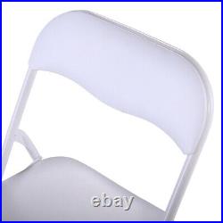 5 Pack Commercial White Plastic Folding Chairs Stack able Wedding Party Event