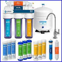 5 Stage Home Drinking Reverse Osmosis System Plus 7 Express Water Filter Clear