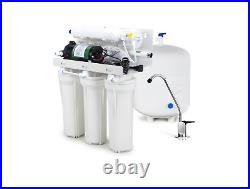 5 Stage with Booster Pump Complete 75 GPD Reverse Osmosis Water Filtration System