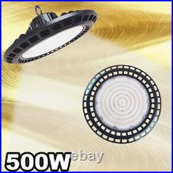 500 watt ufo lights 4 Pack Factory Warehouse Commercial Light Fixtures 6500K